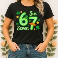St Patrick's Lucky 67 Six Seven 6-7 Meme Women's T-Shirt thumb 2