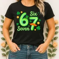 St Patrick's Lucky 67 Six Seven 6-7 Meme Women's T-Shirt thumb 2
