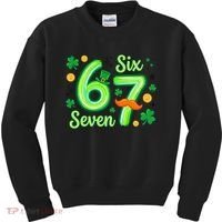 St Patrick's Lucky 67 Six Seven 6-7 Meme Kids Sweatshirt thumb 0