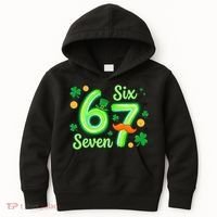 St Patrick's Lucky 67 Six Seven 6-7 Meme Kids Hoodie thumb 0