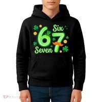 St Patrick's Lucky 67 Six Seven 6-7 Meme Kids Hoodie thumb 4