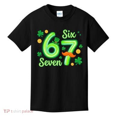 St Patrick's Lucky 67 Six Seven 6-7 Meme Kids T-Shirt