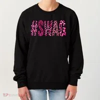 #SWAG Pink Leopard Print Cool Women's Sweatshirt thumb 0