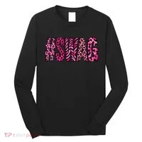 #SWAG Pink Leopard Print Cool Long Sleeve Shirt thumb 0