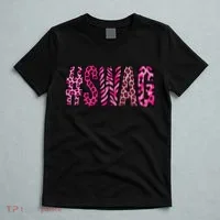 #SWAG Pink Leopard Print Cool T-Shirt thumb 5