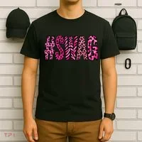 #SWAG Pink Leopard Print Cool T-Shirt thumb 6