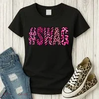 #SWAG Pink Leopard Print Cool Women's T-Shirt thumb 3