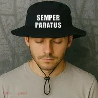 Semper Paratus Latin Phrase Meaning Always Ready Bucket Hat thumb 2