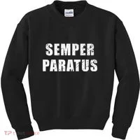 Semper Paratus Latin Phrase Meaning Always Ready Kids Sweatshirt thumb 0