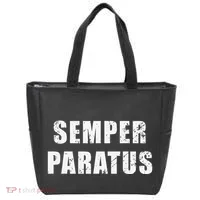 Semper Paratus Latin Phrase Meaning Always Ready Tote Bag thumb 0