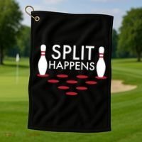 Splits Happen Golf Towel thumb 1