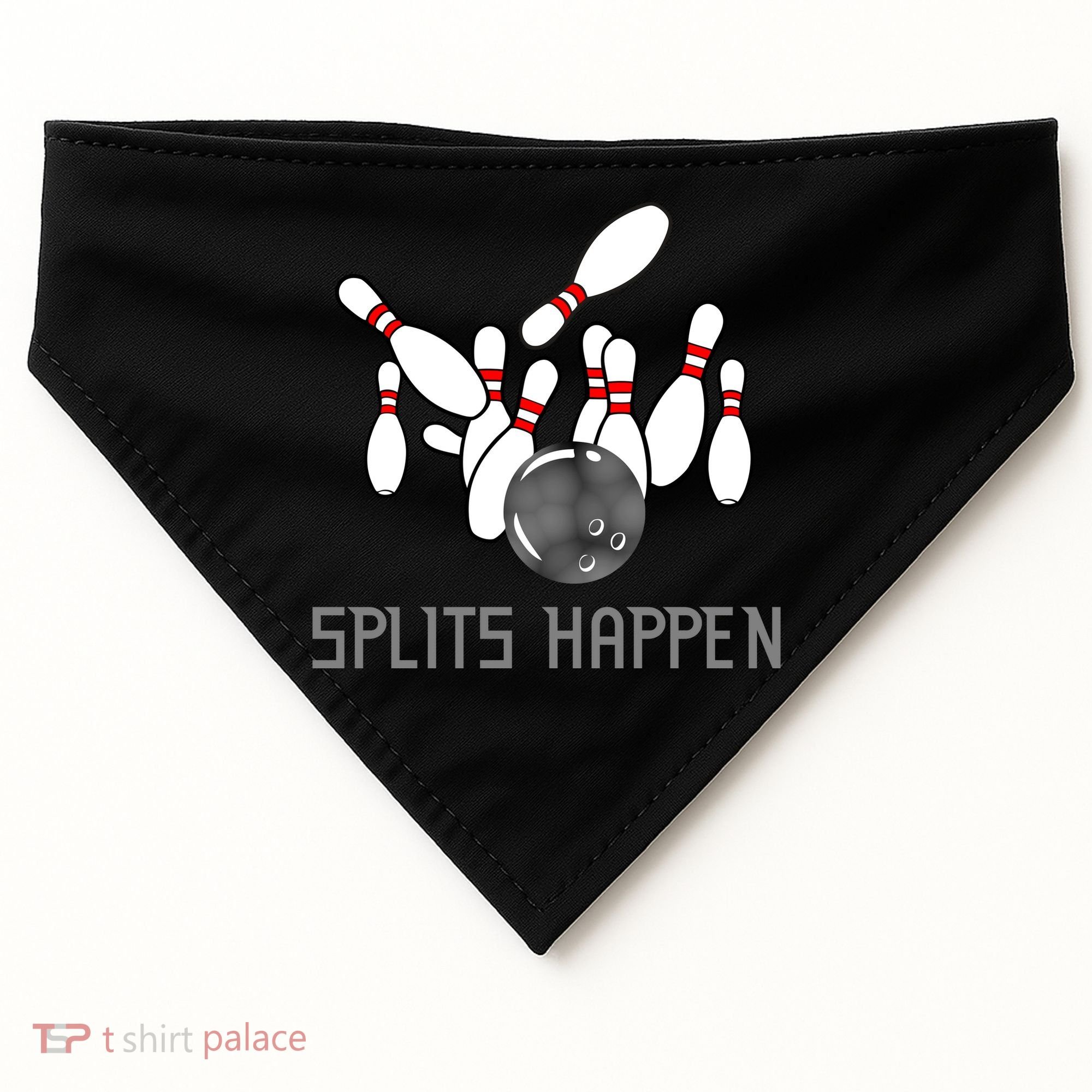 Splits Happen Bowling USA-Made Doggie Bandana