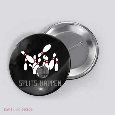 Splits Happen Bowling Button