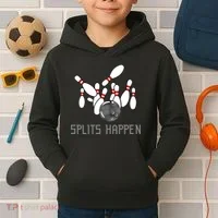 Splits Happen Bowling Kids Hoodie thumb 2