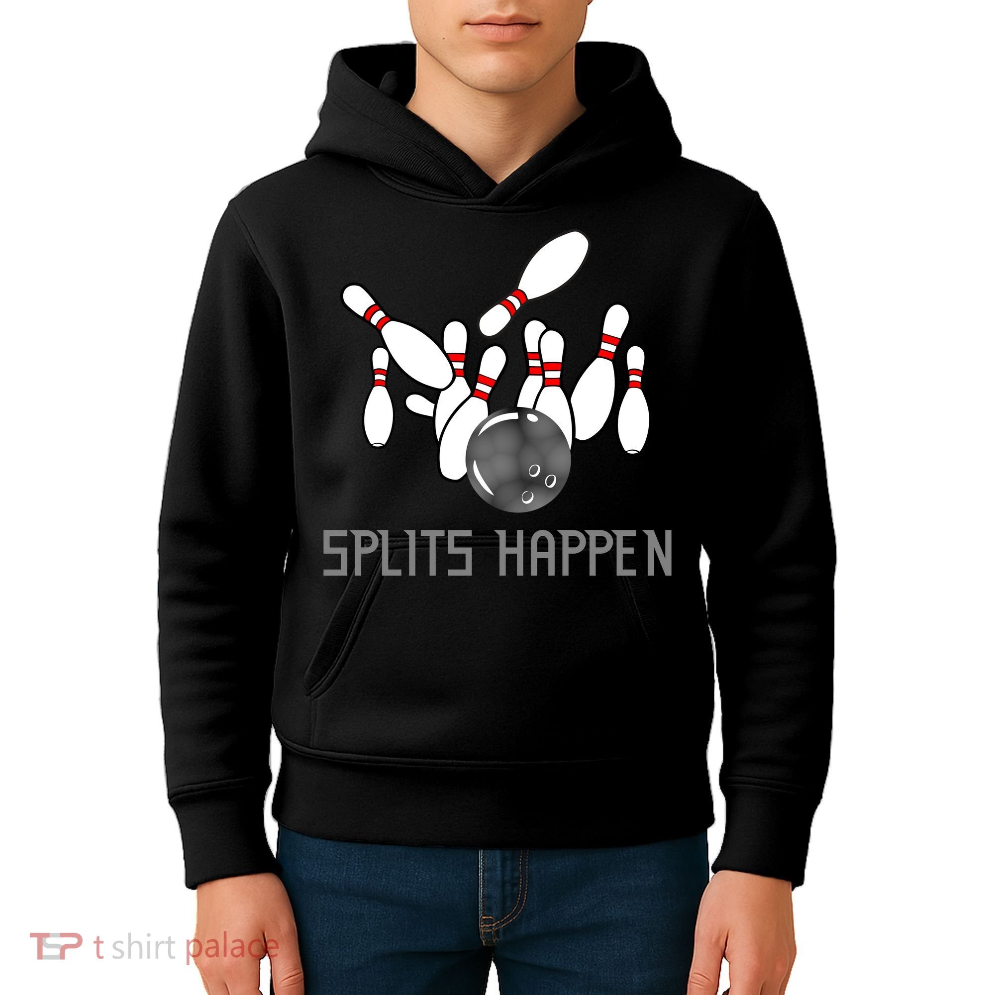 Splits Happen Bowling Kids Hoodie