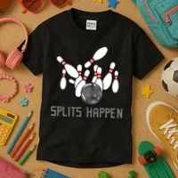 Splits Happen Bowling Kids T-Shirt thumb 3