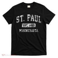 St. Paul Minnesota Mn Vintage Established Sports T-Shirt thumb 0