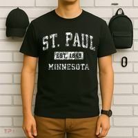 St. Paul Minnesota Mn Vintage Established Sports T-Shirt thumb 6