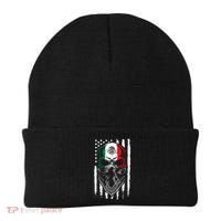 Skull Patriotic Mexican American Aztec Day of the Dead  Beanie thumb 0