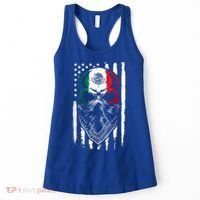 Skull Patriotic Mexican American Aztec Day of the Dead  Women's Tank Top thumb 0