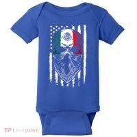 Skull Patriotic Mexican American Aztec Day of the Dead  Baby Bodysuit thumb 0