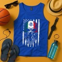 Skull Patriotic Mexican American Aztec Day of the Dead  Tank Top thumb 4