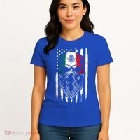 Skull Patriotic Mexican American Aztec Day of the Dead  Women's T-Shirt thumb 4