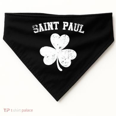 Saint Paul Minnesota St Patrick's Day Shamrock USA-Made Doggie Bandana