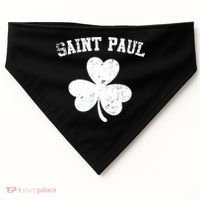 Saint Paul Minnesota St Patrick's Day Shamrock USA-Made Doggie Bandana thumb 0
