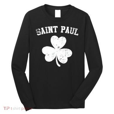 Saint Paul Minnesota St Patrick's Day Shamrock Long Sleeve Shirt