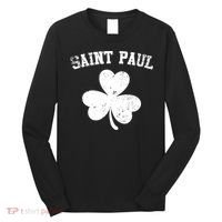 Saint Paul Minnesota St Patrick's Day Shamrock Long Sleeve Shirt thumb 0