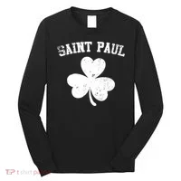 Saint Paul Minnesota St Patrick's Day Shamrock Long Sleeve Shirt thumb 0