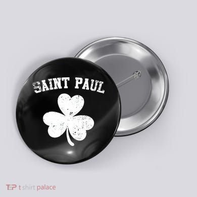 Saint Paul Minnesota St Patrick's Day Shamrock Button