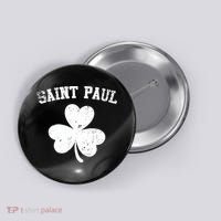Saint Paul Minnesota St Patrick's Day Shamrock Button thumb 0