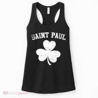 Saint Paul Minnesota St Patrick's Day Shamrock Women's Tank Top thumb 0