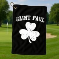 Saint Paul Minnesota St Patrick's Day Shamrock Golf Towel thumb 1