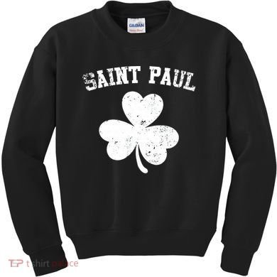 Saint Paul Minnesota St Patrick's Day Shamrock Kids Sweatshirt