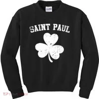 Saint Paul Minnesota St Patrick's Day Shamrock Kids Sweatshirt thumb 0