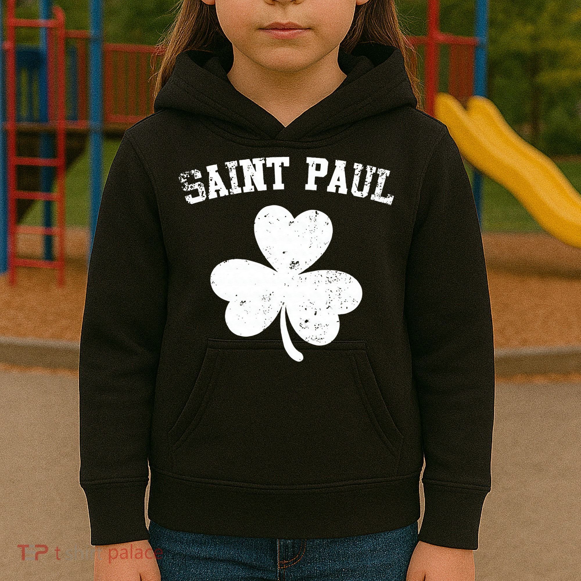 Saint Paul Minnesota St Patrick's Day Shamrock Kids Hoodie