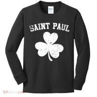 Saint Paul Minnesota St Patrick's Day Shamrock Kids Long Sleeve Shirt thumb 0