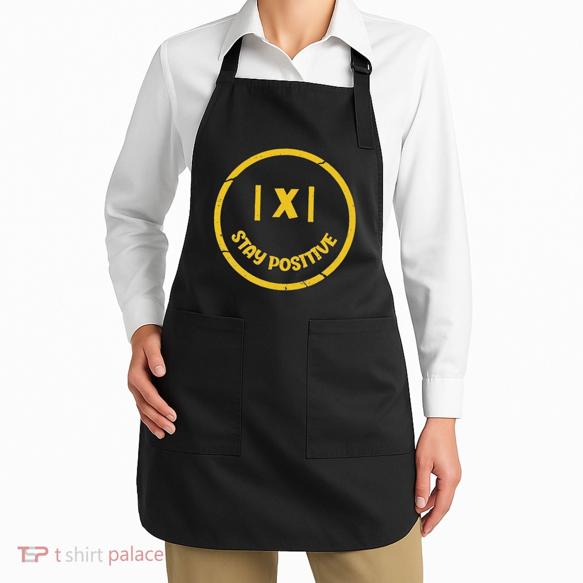 Stay Positive Math Teacher Mathematician Avoid Negativity Apron