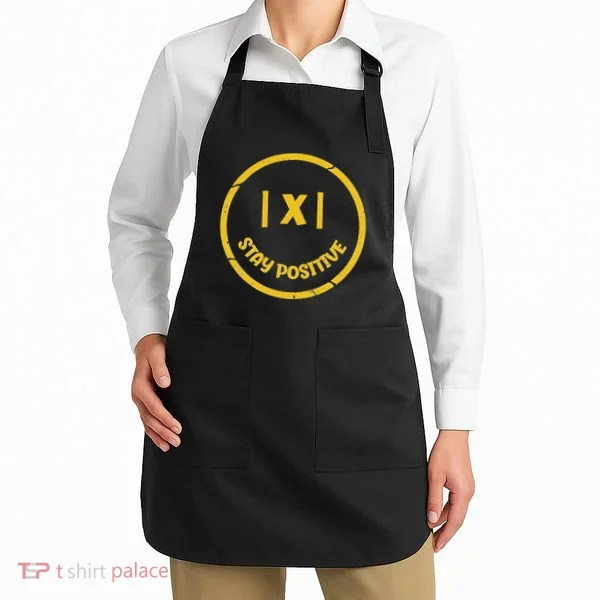 Stay Positive Math Teacher Mathematician Avoid Negativity Apron