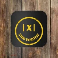 Stay Positive Math Teacher Mathematician Avoid Negativity Coaster thumb 0