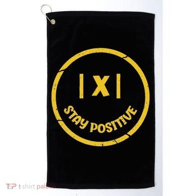 Stay Positive Math Teacher Mathematician Avoid Negativity Golf Towel