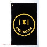 Stay Positive Math Teacher Mathematician Avoid Negativity Golf Towel thumb 0
