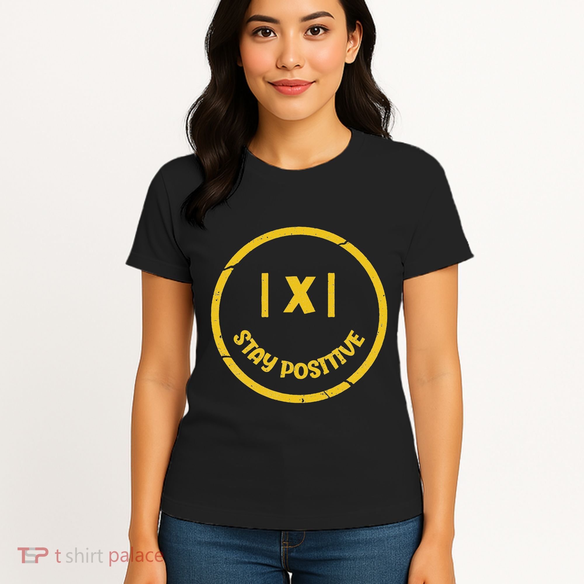 Stay Positive Math Teacher Mathematician Avoid Negativity Women's T-Shirt