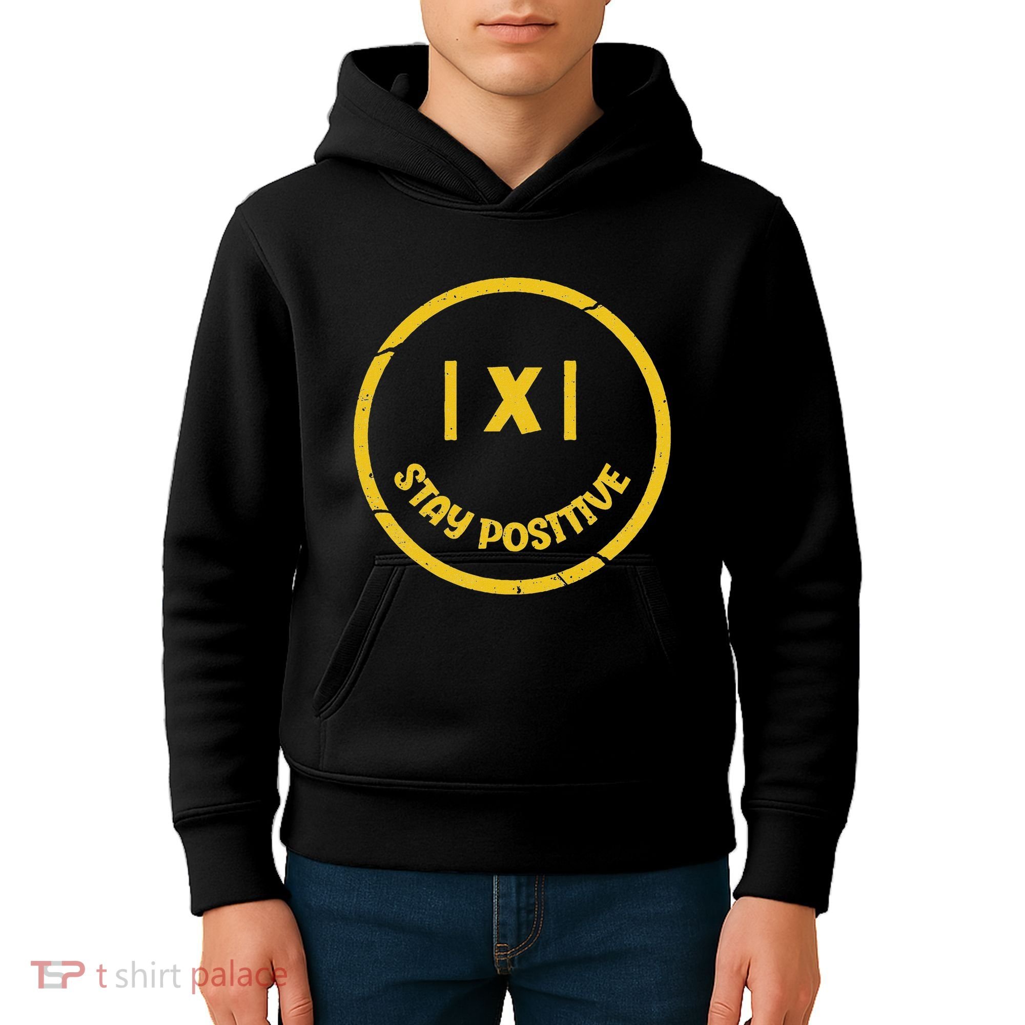 Stay Positive Math Teacher Mathematician Avoid Negativity Kids Hoodie