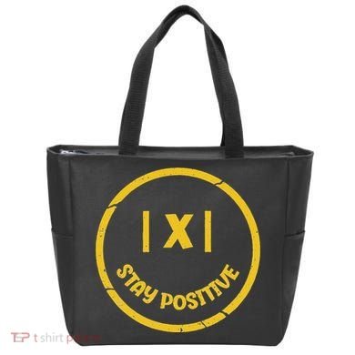 Stay Positive Math Teacher Mathematician Avoid Negativity Tote Bag