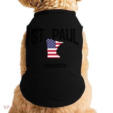 St Paul Minnesota Mn Throwback Retro Usa Flag Meaningful Gift Doggie Tank