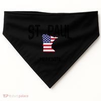 St Paul Minnesota Mn Throwback Retro Usa Flag Meaningful Gift USA-Made Doggie Bandana thumb 0